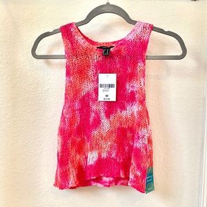 NWT Tie-die Semi-Cropped Sleeveless Sweater